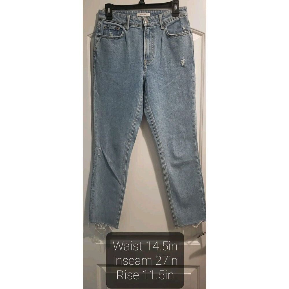 GRLFRND Womens Karolina High Rise Skinny Jeans Distressed Light Wash Size 27 NWT
